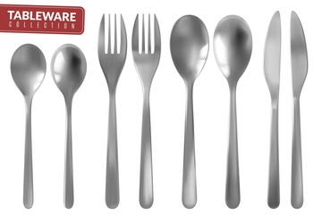 Realistic tableware set