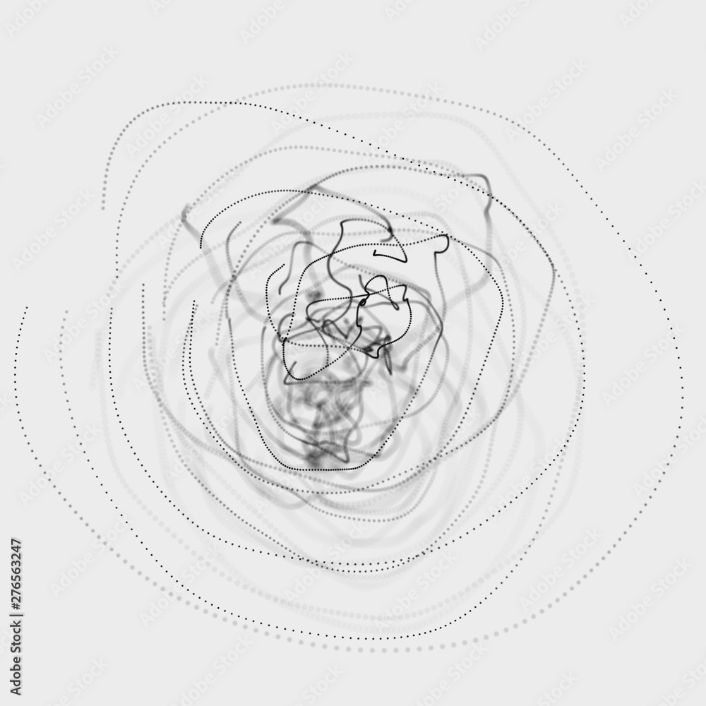 Poster sphere particles. abstract 3d sphere made of points. futuristic technology style. sphere particles. 