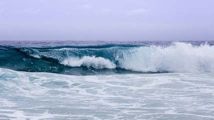 Blue wave water in the ocean