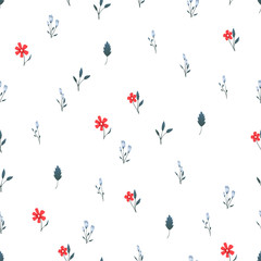 Seamless pattern Vector floral design with roses . Romantic background print