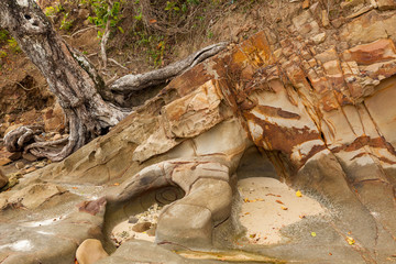 Natural sandstone patterns smooth shapes