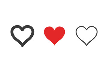 Heart Love icon template black color editable. Heart Love symbol vector sign isolated on white background. Simple logo vector illustration for graphic and web design.