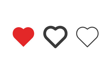 Heart Love icon template black color editable. Heart Love symbol vector sign isolated on white background. Simple logo vector illustration for graphic and web design.
