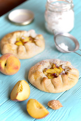 galette with peaches