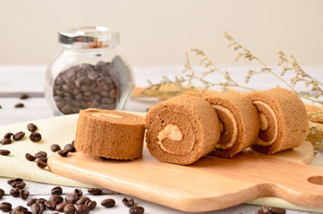 Fototapeta na wymiar Healthy Breakfast With Croissant, Coffee
