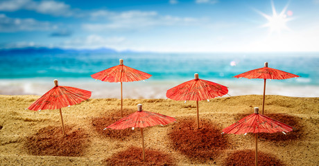 Obraz premium Summer sand background and free space for your decoration. 