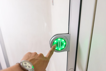 Electronic button pressing.