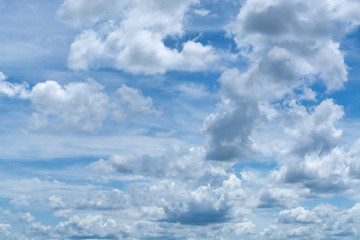 White clouds with beautiful blue background
