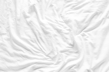 Close up of bedding sheets with copy space.