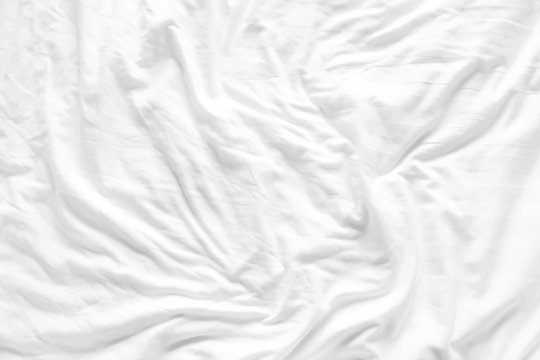 Close up of bedding sheets with copy space.