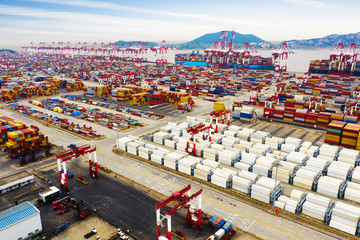 Aerial photography container terminal