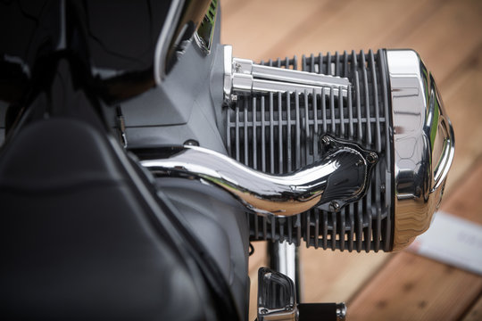 Vintage motorcycle boxer engine