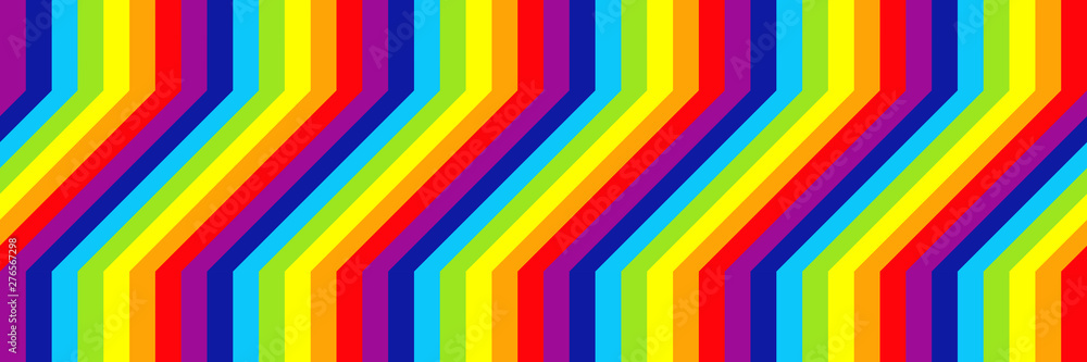 Poster horizontal elegant rainbow design for pattern and background