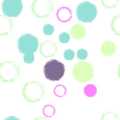 Polka dots pastel seamless pattern