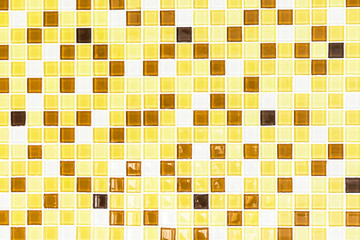 Mosaic brown glass wall background.