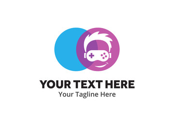 unique game simple logo creative design in flat style with color . gaming logo creative design for identity and community