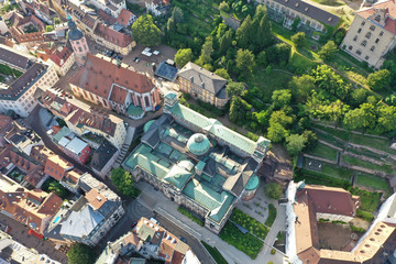 aerial view to spa Baden-Baden south Germany