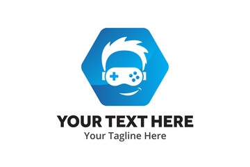 unique game simple logo creative design in flat style with color . gaming logo creative design for identity and community