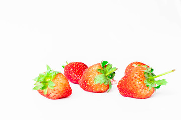 delicious red strawberry on white background