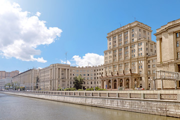 moscow city russia bauman state technical university main building street view of classic stalin...