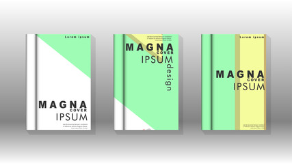 Cover book concept abstract geometric background with a combination of colors and shapes