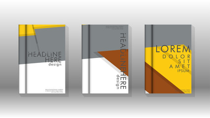 Cover book concept abstract geometric background with a combination of colors and shapes