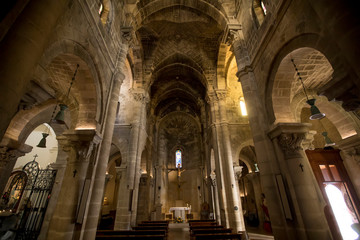 Fototapeta na wymiar Interior of San Giovanni Battista church in Matera, Italy