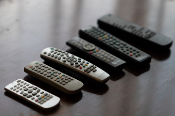 Television remote control devices. Selective focus