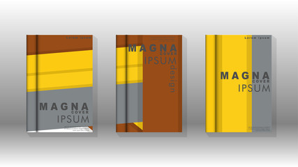 Cover book concept abstract geometric background with a combination of colors and shapes