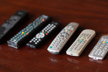 Television remote control devices. Selective focus