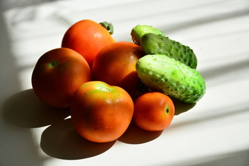 Tomatoes with cucumbers