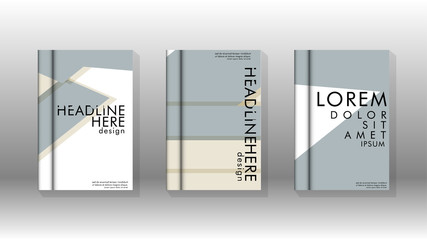 The book cover concept is abstract geometric background with a combination of colors and shapes. vector design