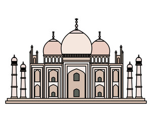 taj mahal indian building icon