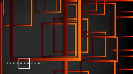 Vector Modern Abstract Squares Backgrounds . with a black red orange gradient. eps 10 template