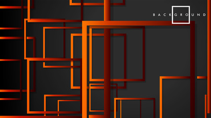 Vector Modern Abstract Squares Backgrounds . with a black red orange gradient. eps 10 template