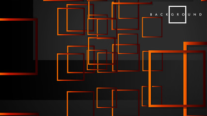 Vector Modern Abstract Squares Backgrounds . with a black red orange gradient. eps 10 template