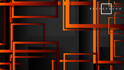 Vector Modern Abstract Squares Backgrounds . with a black red orange gradient. eps 10 template