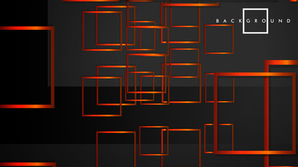 Vector Modern Abstract Squares Backgrounds . with a black orange gradient. eps 10 template