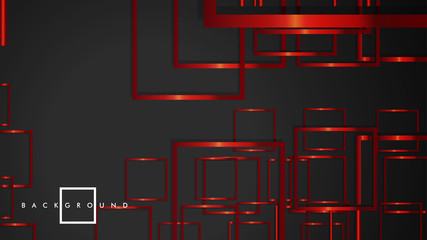 Vector Modern Abstract Squares Backgrounds . with a black and red metal color gradient. eps 10 template