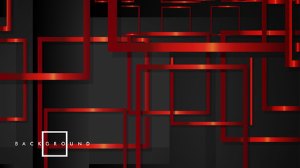 Vector Modern Abstract Squares Backgrounds . with a black and red metal color gradient. eps 10 template