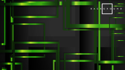 Vector Modern Abstract Squares Backgrounds . with a black and green metal color gradient. eps 10 template