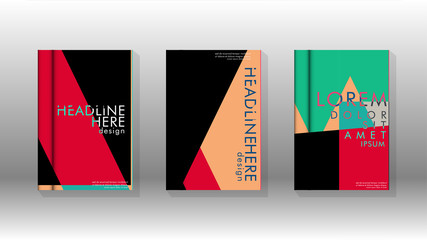 Background of abstract book cover layout. For brochures, magazines, vector templates, etc. Modern designs form geometric patterns in EPS 10