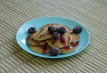 Fry pancake in a frying pan