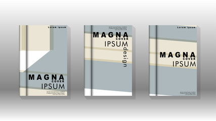 The book cover concept is abstract geometric background with a combination of colors and shapes. vector design