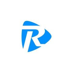 Logo R flat icon, Simple R logo