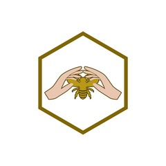 Save the Bee logo icon Illustration