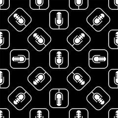 Microphone Icon Seamless Pattern