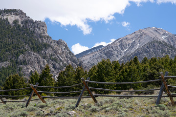 Mountain and fence