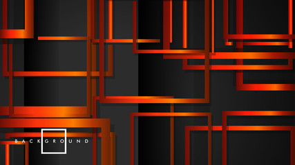 Vector Modern Abstract Squares Backgrounds . with a black orange gradient. eps 10 template