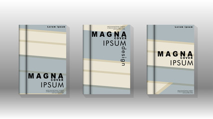 The book cover concept is abstract geometric background with a combination of colors and shapes. vector design